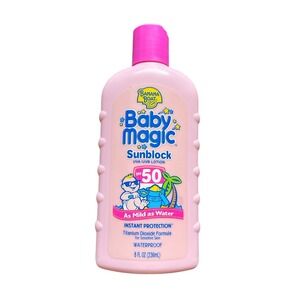 Vintage 2002 Banana Boat Baby Magic Sunblock SPF 50 8 Fl Oz Titanium‎ Dioxide